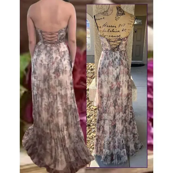 Lulus Most Beautiful Day Ivory Multi Floral Print Organza Maxi Dress Size M Maxi Lulus Most Beautiful Day Ivory Multi Floral Print Organza Maxi Dress Size M Maxi